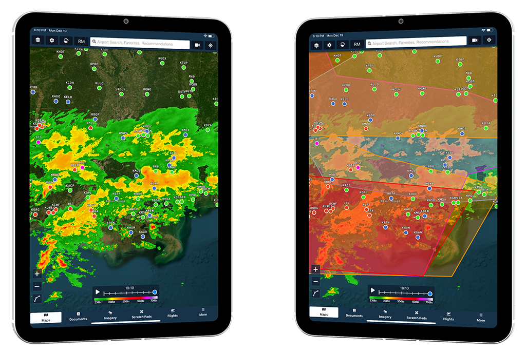 Weather radar preview images.