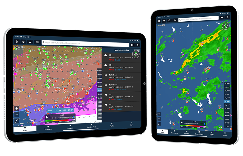 Weather radar preview images.